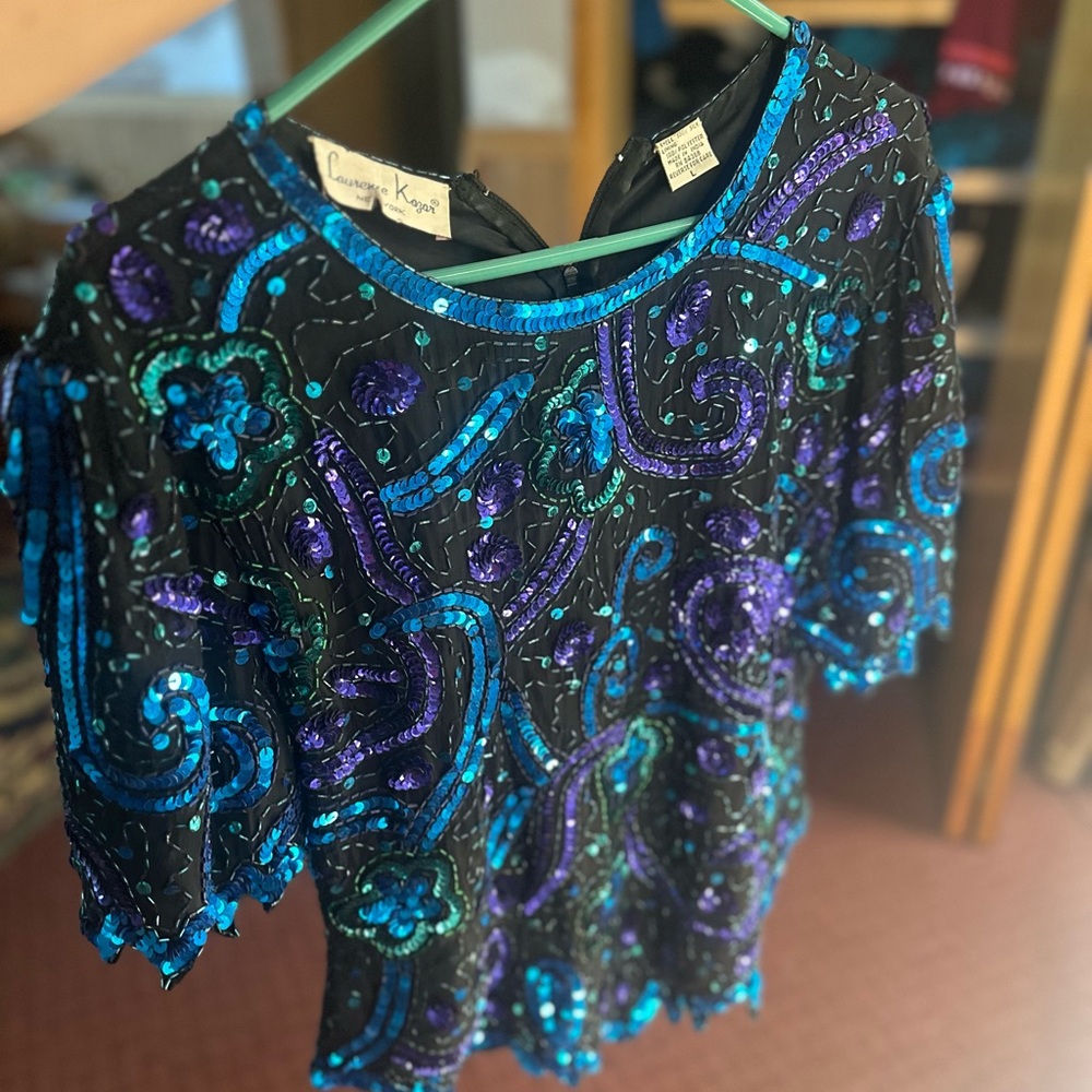 Ladies' Lawrence Kazar Beaded & Sequined Top (PM)